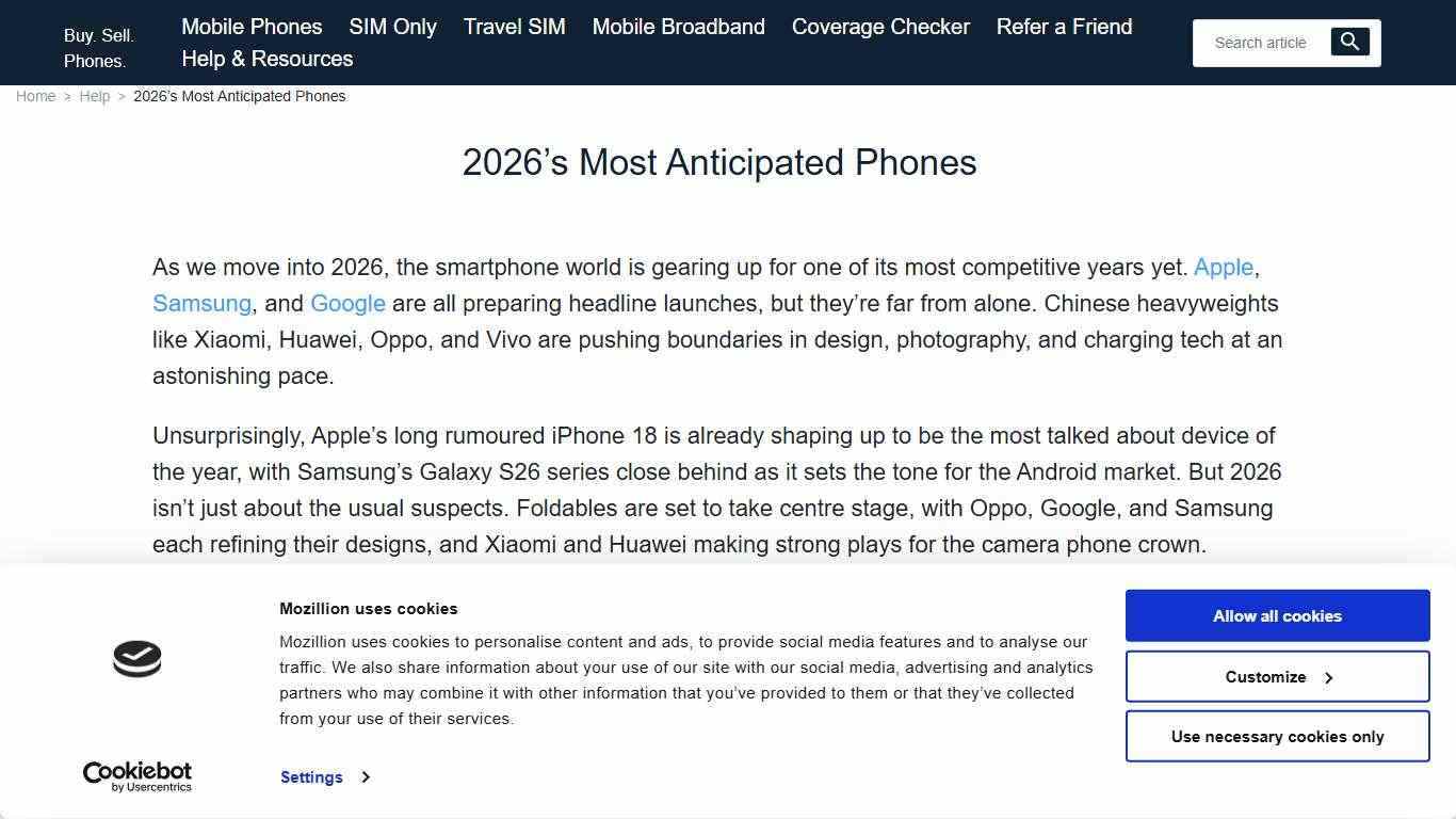 2026's Most Anticipated Phones - Buy. Sell. Phones.